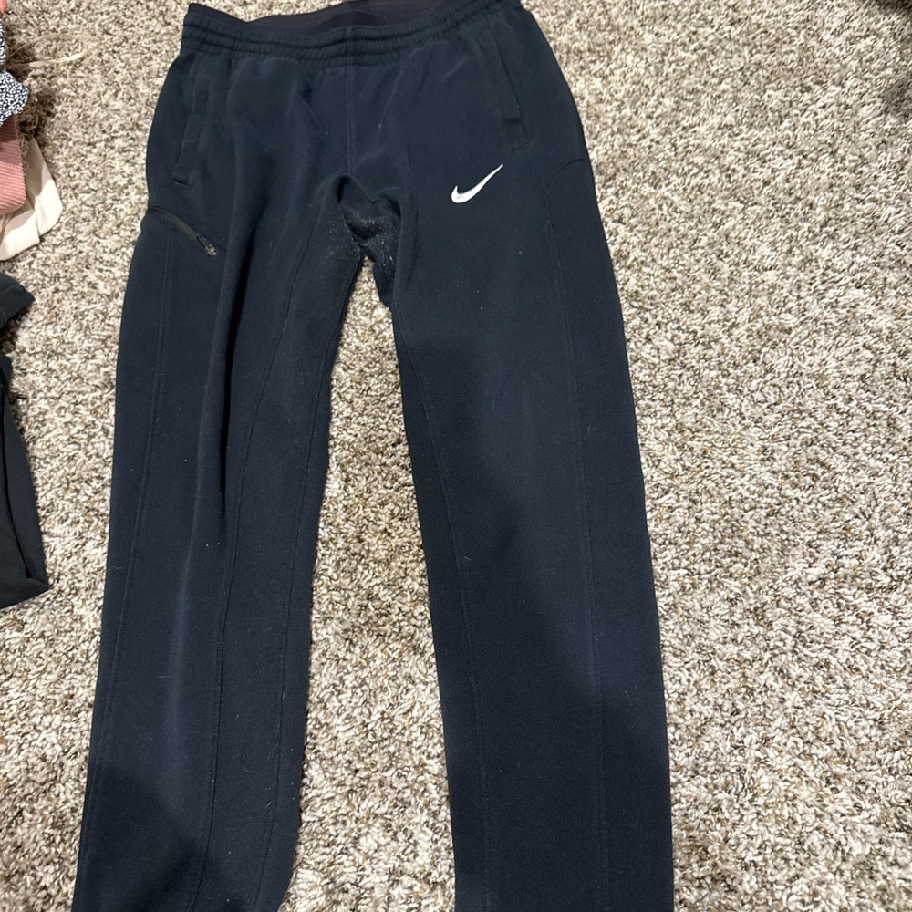 Nike Black Joggers with White Swoosh